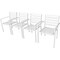 Global Industrial Aluminum Slatted Dining Armchair, White, 4PK 437006WH - alternate 2